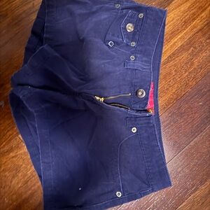 Navy Blue Corduroy Shorts